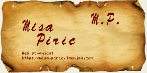 Miša Pirić vizit kartica